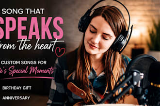 make unforgettable custom song for special occasion birthday gift wedding vow