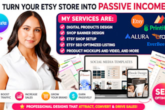etsy listing SEO shop setup canva ebook etsy digital products planner store