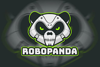 do hand drawn panda logo design with custom artwork