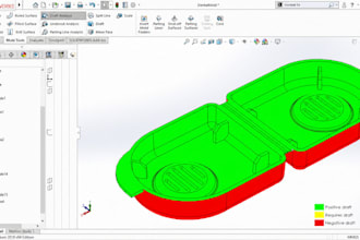 design injection molding plastic parts dfm analysis solidworks fusion360