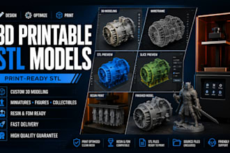 create 3d printable stl models, miniatures, figures and collectibles