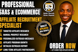 recruit targeted affiliates for your saas or shopify affiliate program