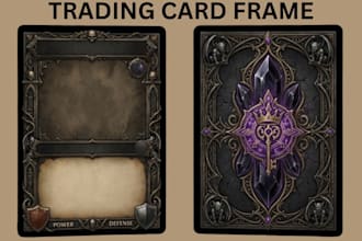 design trading card game, tcg ccg card template, card frames pokemon tcg sports