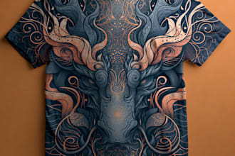 create a custom illustrated t shirt design for you
