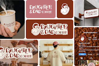 design a modern cafe or coffee shop logo and brand identity