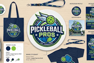 design pickleball logo and social media kit