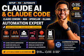 setup fix claude ai claude code claude cowork n8n openclaw ollama automation