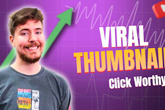 design viral and click worthy youtube thumbnails for any