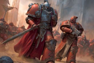 illustrate a warhammer 40k character art