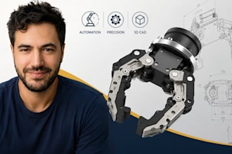 industrial automation cad, robotcad, gripper cad, robot fixture, jig cad pro ai