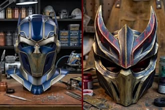 3d print and paint 3d mask 3d helmet cosplay amor 3d props with shipping