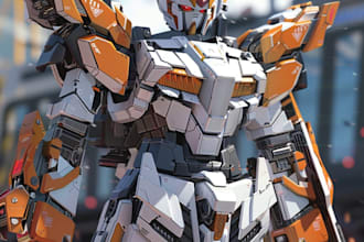 create custom mecha robot art