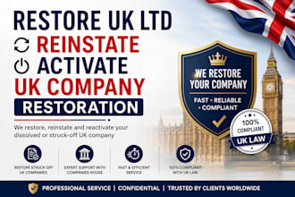 restore uk ltd, reinstate, activate uk company, uk company restoration