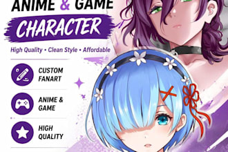 draw anime or game character fan art in my style