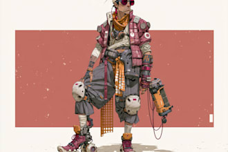 draw city art, cyberpunk art illustration