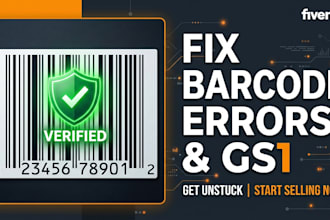 register official gs1 barcodes or fix amazon barcode errors and gtin