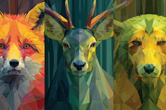 design simple cute animal cartoon vector art