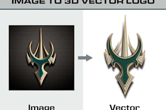 do vector tracing, 3d vector logo, vectorize image to svg, eps, ai vector file