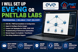 set up eveng and pnetlab labs