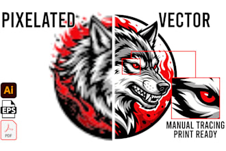 recreate low resolution image into high quality vector