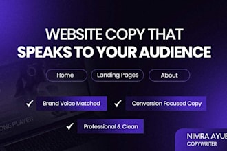 write website copy and landing page content for your brand