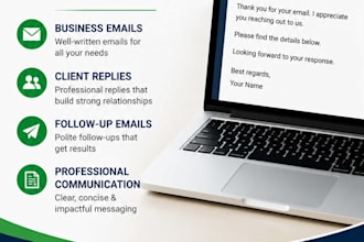 write professional business emails, client replies and follow up emails