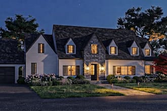 design and renovate architectural building exterior with rendering and animation