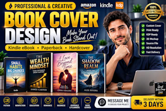 design admirable kindle ebook, book cover design, paperback and hardcover