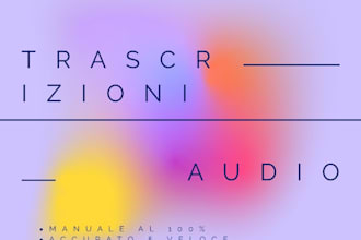 do audio transcription and video transcription in italian