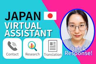 contact japanese companies and research anything in japan