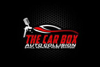 design high resolution auto body paint shop logo
