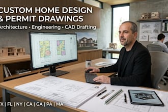 tx fl ny ca ga pa ma custom home design plan for city permit approval