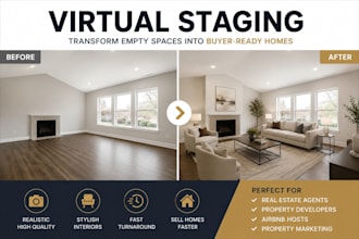 create buyer ready real estate images with photorealistic virtual staging