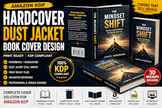 design amazon KDP kindle hardcover, paperback and dust jacket book cover