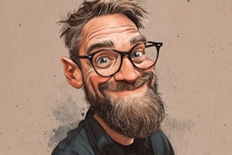 draw a realistic custom caricature from your photo