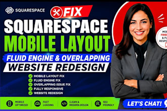 fix squarespace mobile layout fluid engine overlapping website redesign