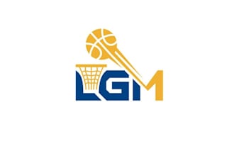 design twin basketball players logo