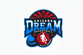 design custom arizona dream basketball club logo