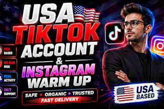 manage usa tiktok account, usa instagram warm up