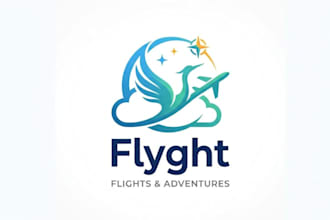 create a memorable flight and travel app logo