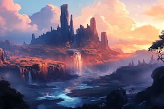 design stunning fantasy landscape