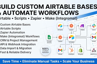 create airtable bases and automate with block script, zapier, integromat