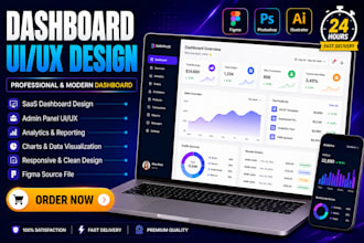 create professional dashboard UI UX design in figma
