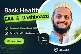 set up ga4 and build a performance dashboard for your bask dtc brand