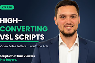 write video script and vsl copywriting for your sales video