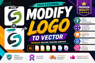 vectorize, fix, edit or redesign your logo