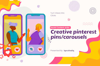 design pinterest pin templates, story ,carousel and ads
