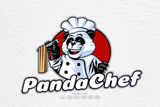 design a professional panda mascot logo