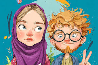 draw you into cartoon potrait unique style caricature