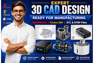 3d cad design industrial product design 3d mechanical part stl for manufacturing
